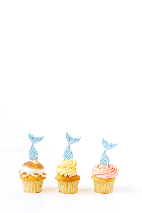 Printable mermaid tail cake toppers Make and Tell