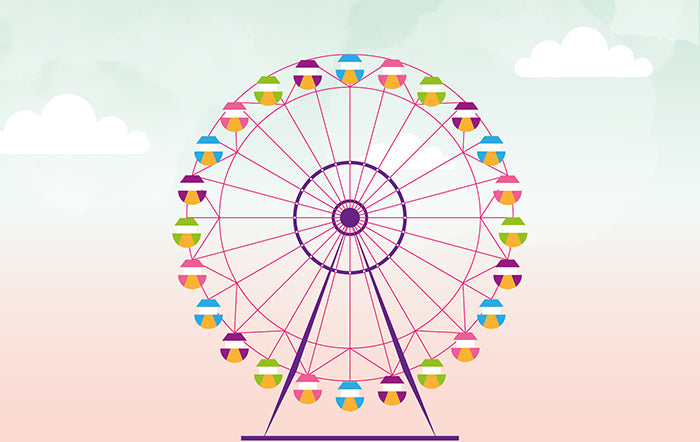 Add a carnival vibe to your screen with this free ferris wheel desktop wallpaper!