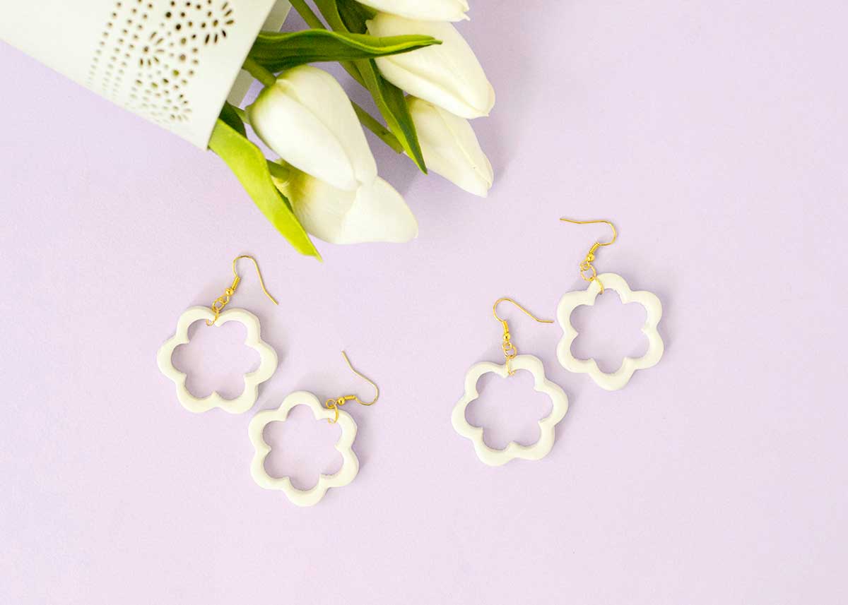 Diy Flower Earrings In Under 15 Minutes Make And Tell