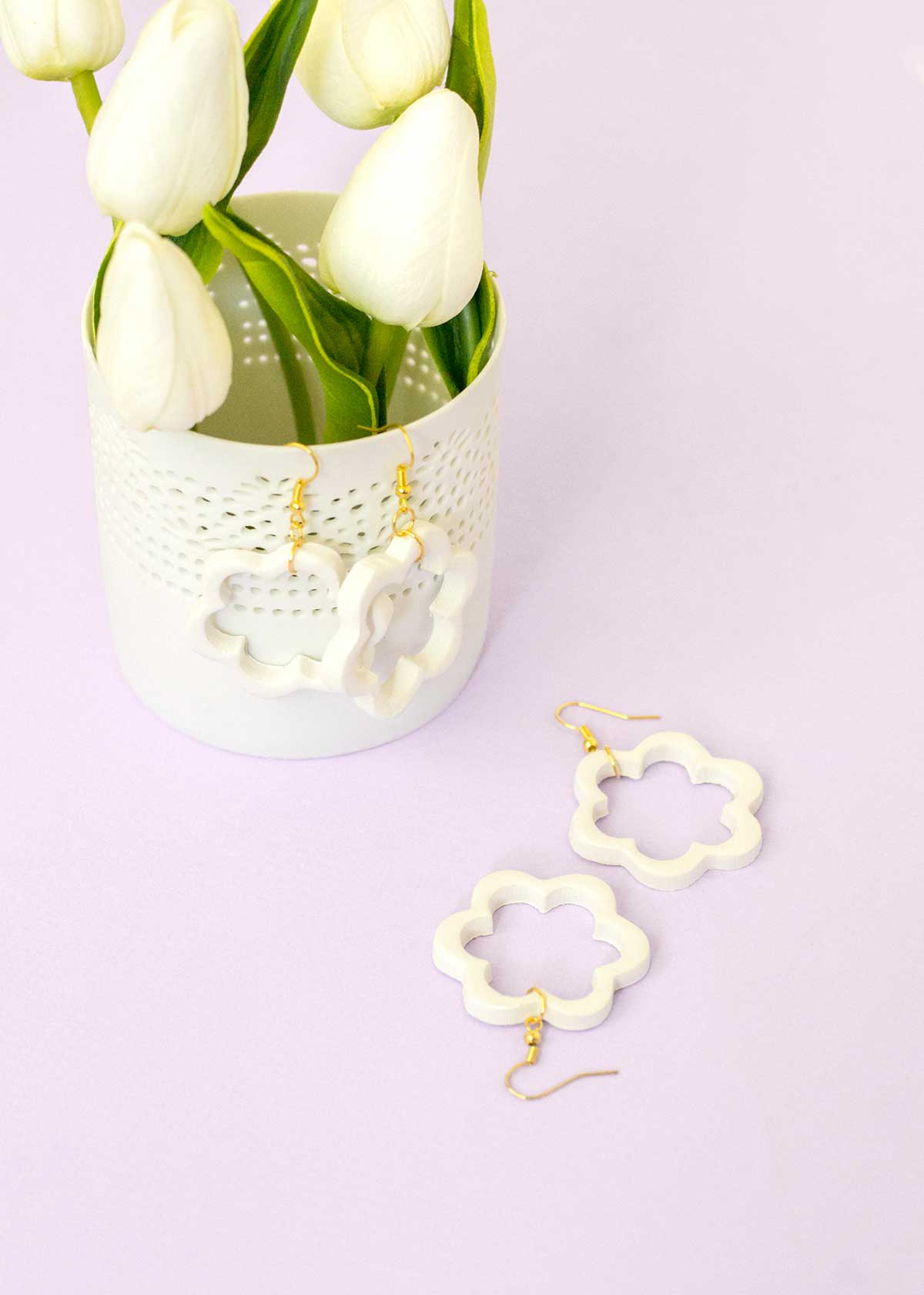 Diy Flower Earrings In Under 15 Minutes Make And Tell