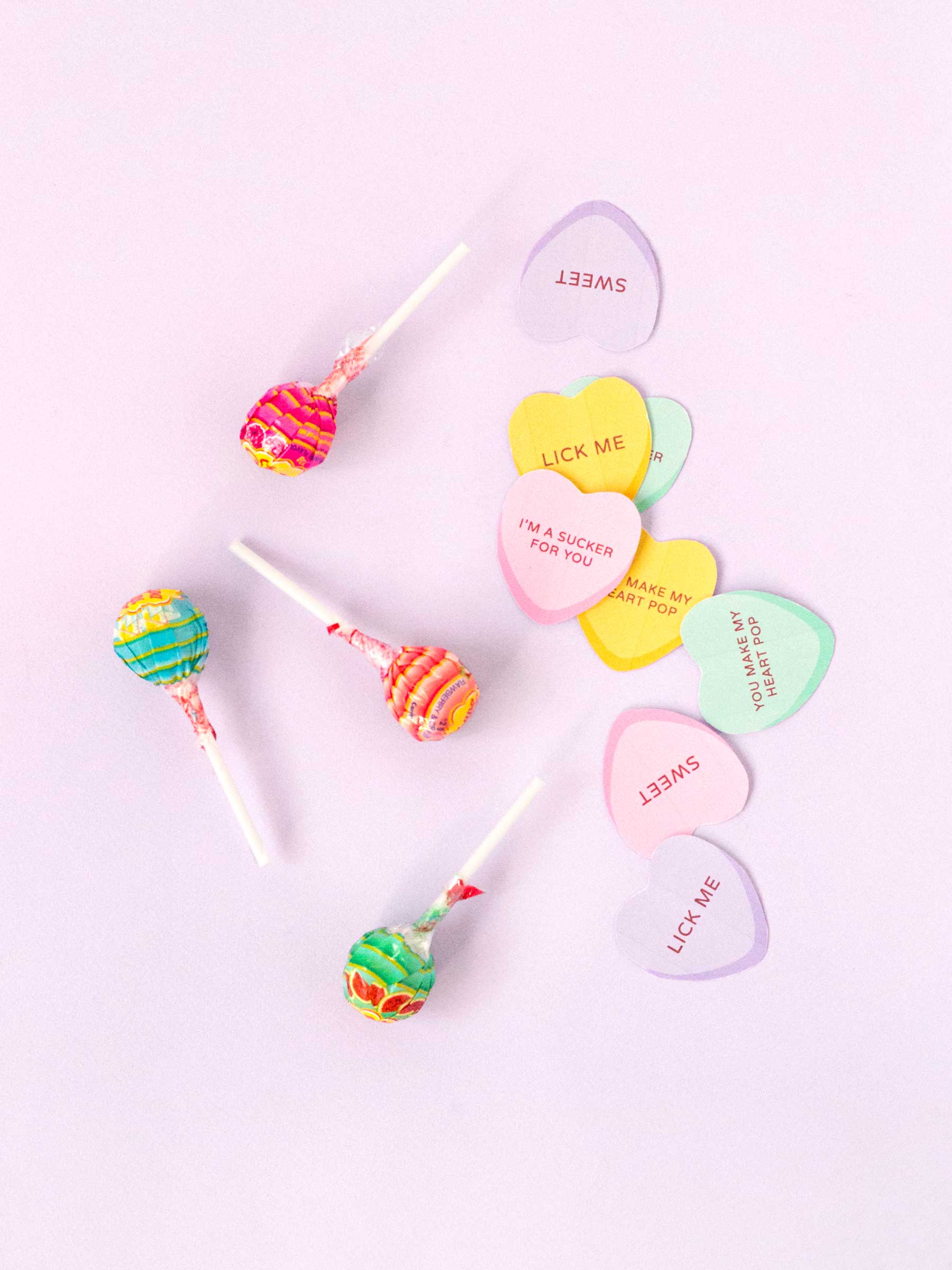 Printable Conversation Heart Lollipop Holders Make And Tell