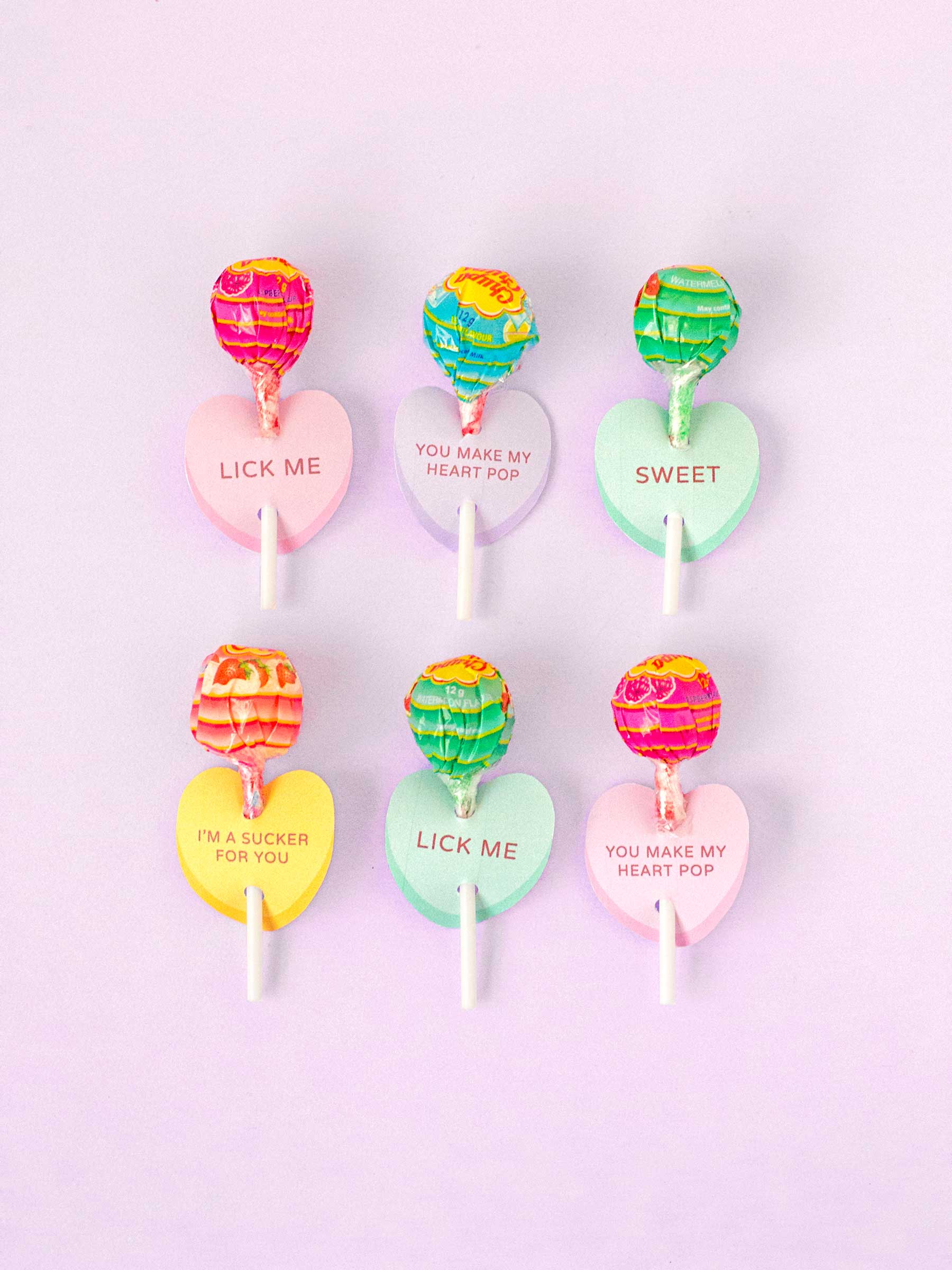 Printable Conversation Heart Lollipop Holders Make And Tell