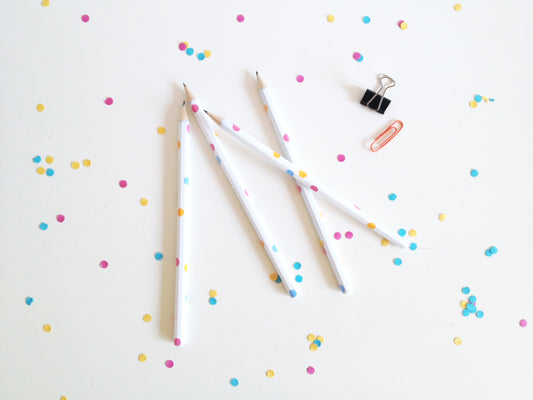 DIY confetti pencils