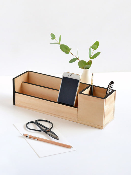 Wood desk organiser for Curbly