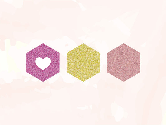 Glitter hexagon desktop wallpaper