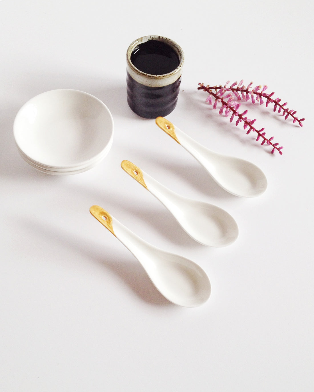 DIY dip dyed soup spoons