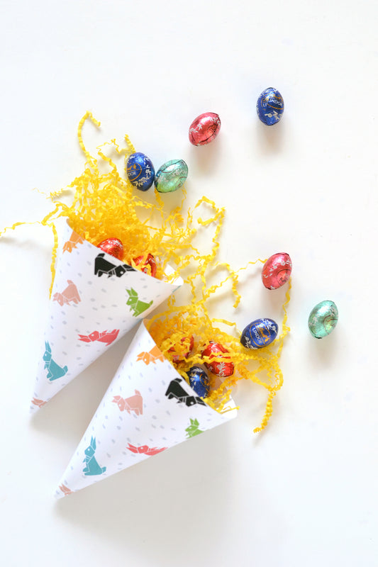 Printable Easter cones for Curbly