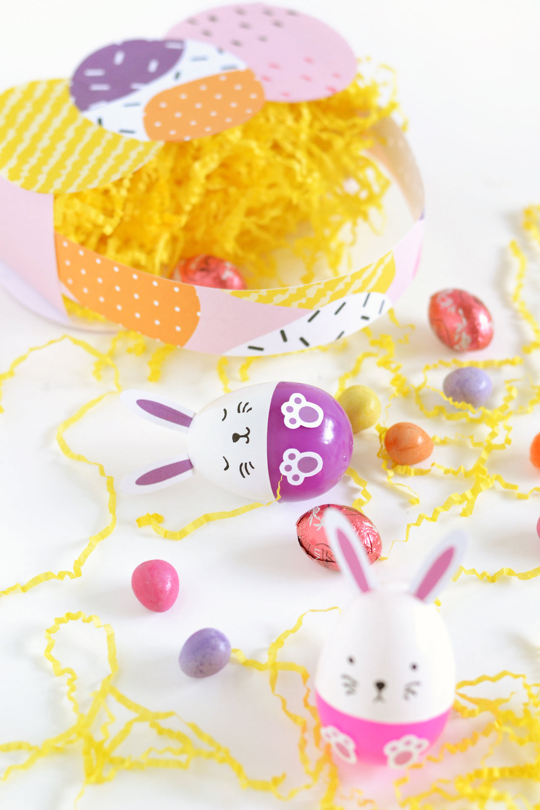 Bunny eggs and printable easter basket for The Reject Shop