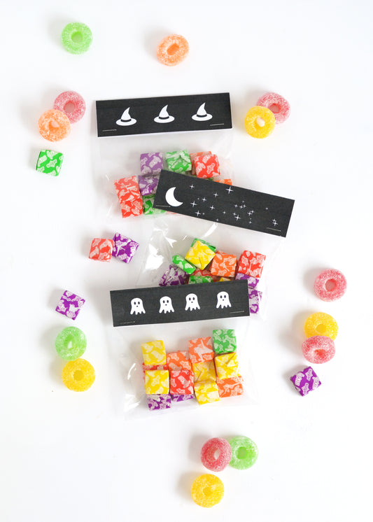 Printable Halloween treat bag toppers