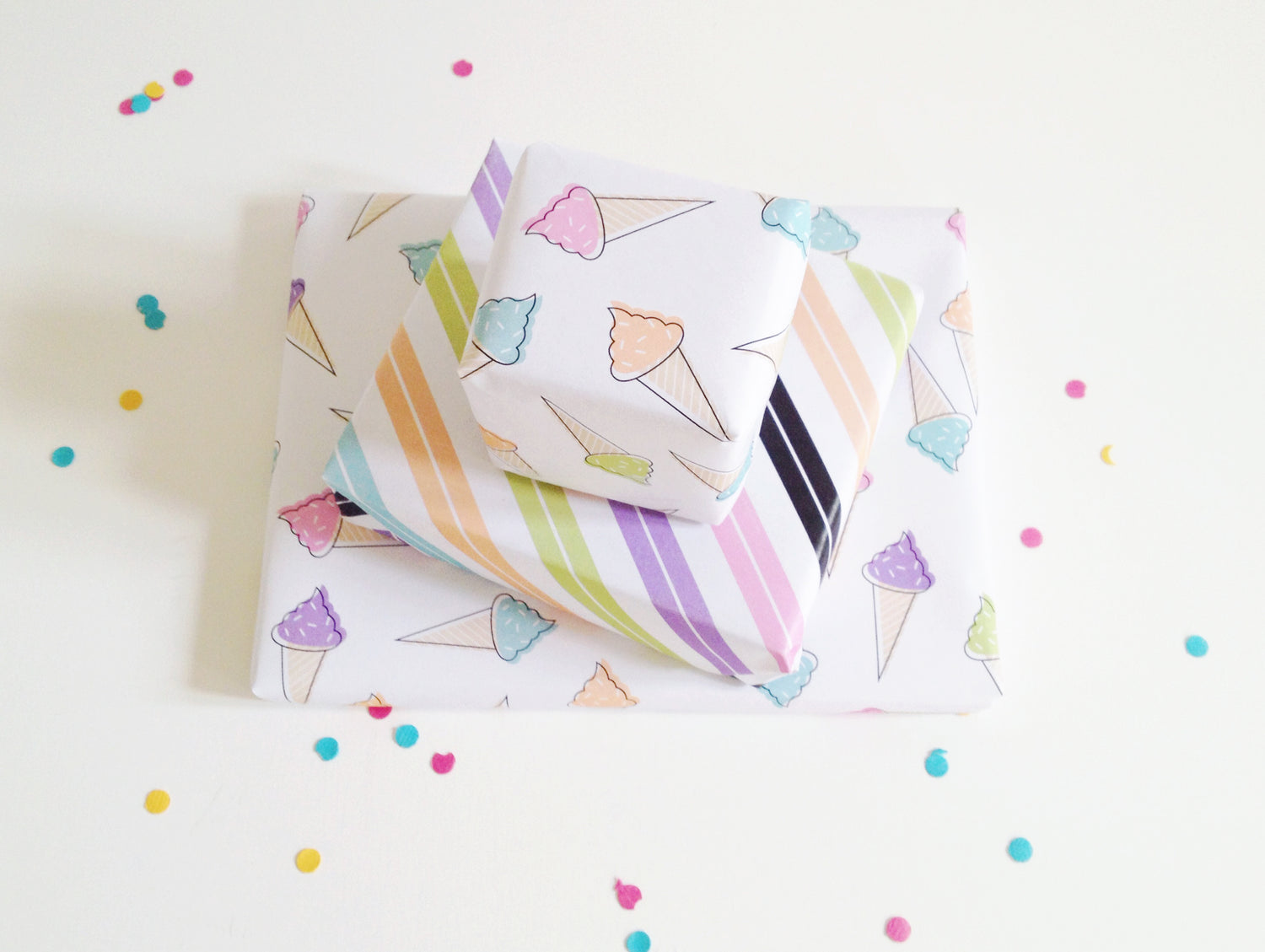 Printable ice cream gift wrap makeandtell