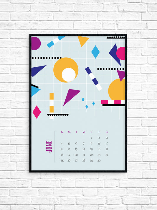 Newsletter freebie - June 2017 calendar