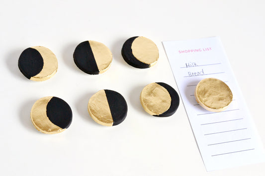 DIY crescent moon magnets