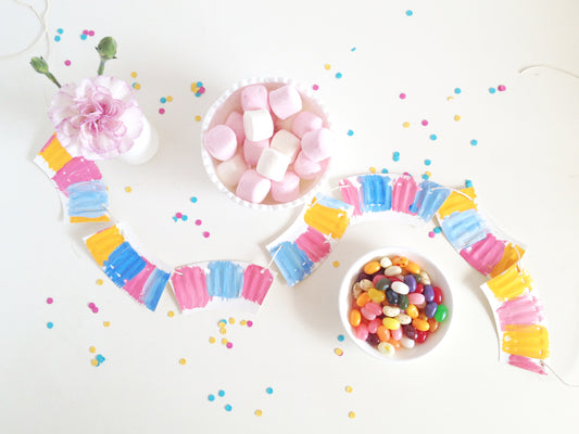 DIY paper plate garland