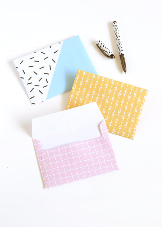 DIY printable patterned envelopes