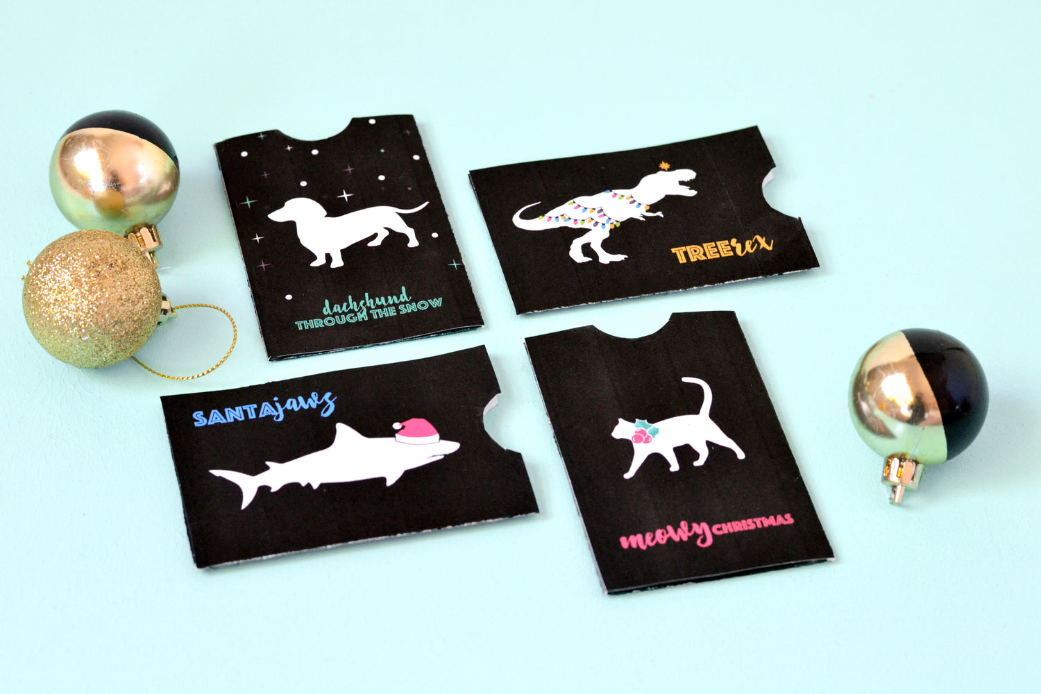 Printable Christmas pun gift card holder – makeandtell