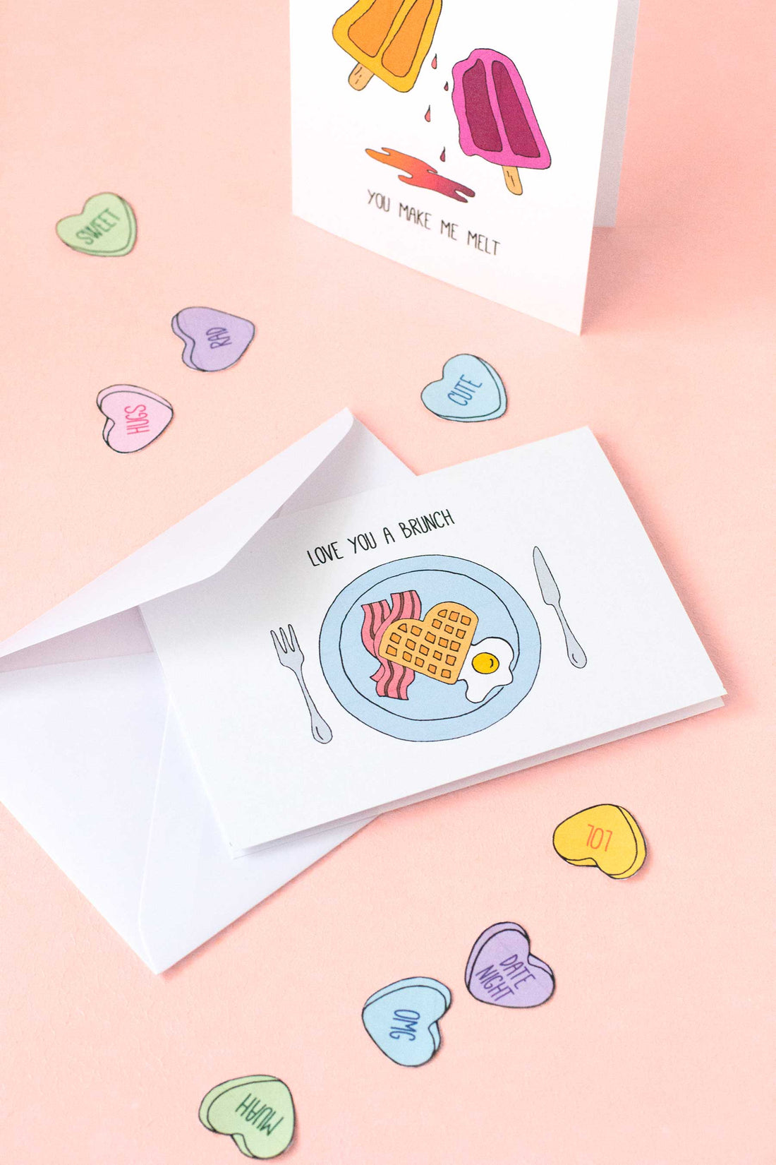 Printable food pun Valentine's Day cards