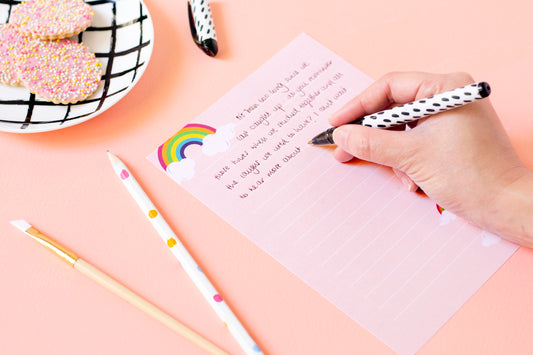 Printable rainbow letter paper