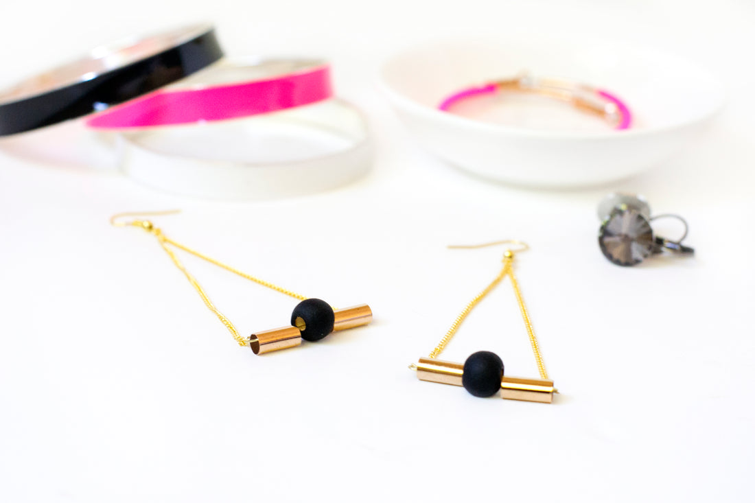 Swing earrings for We Make Collective