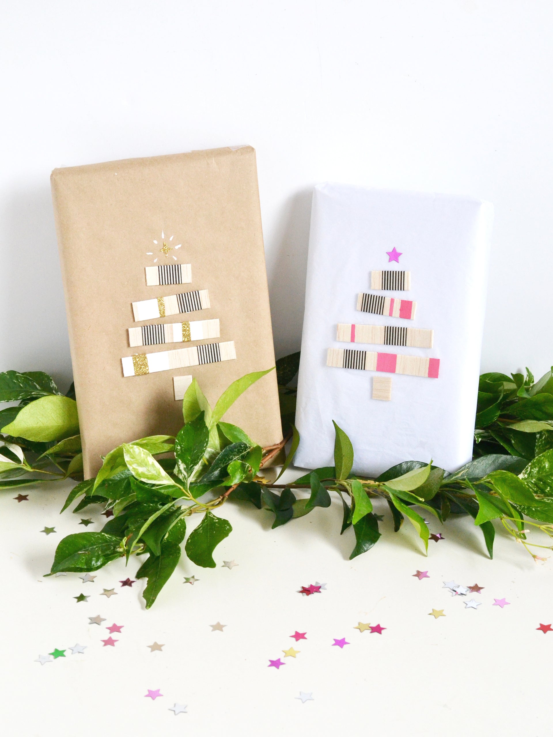 Green and Pink Christmas Gift Wrap Ideas - Persia Lou