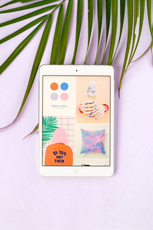 Tropical punch mood board