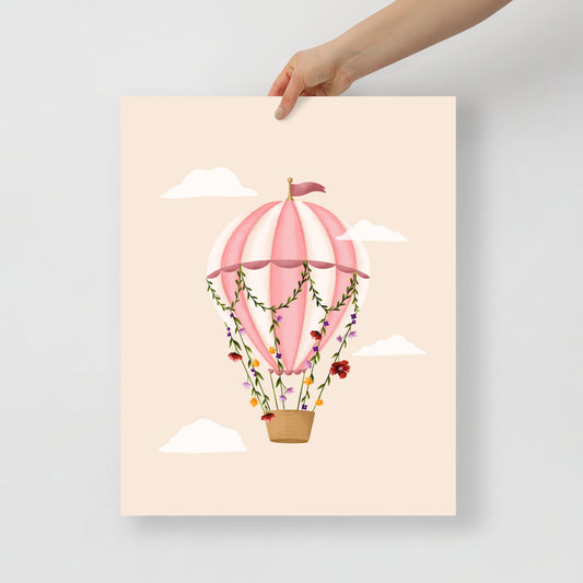 Hot air balloon art print