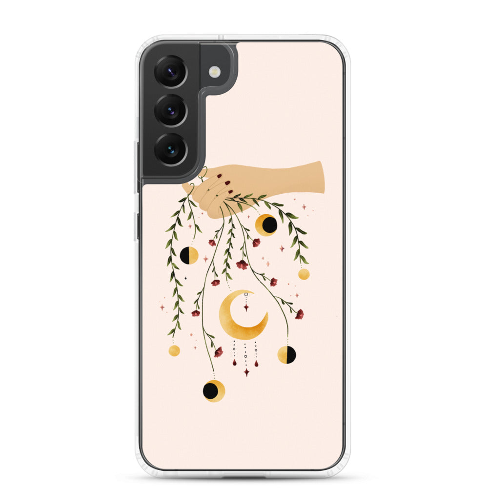 Floral moon phases Samsung case