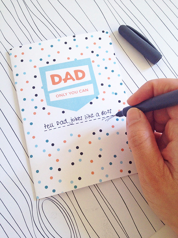 Printable fill in the blank Father's Day card – Make and Tell