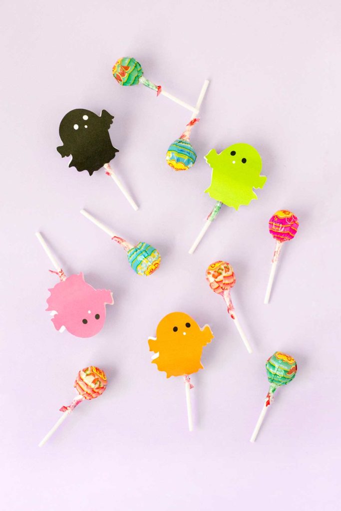 Printable ghost lollipop holders – makeandtell